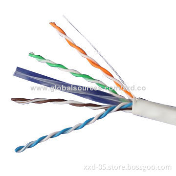 Network Cat5e UTP LAN Cable with PVC Jacket, Suitable for Structure and Wiring